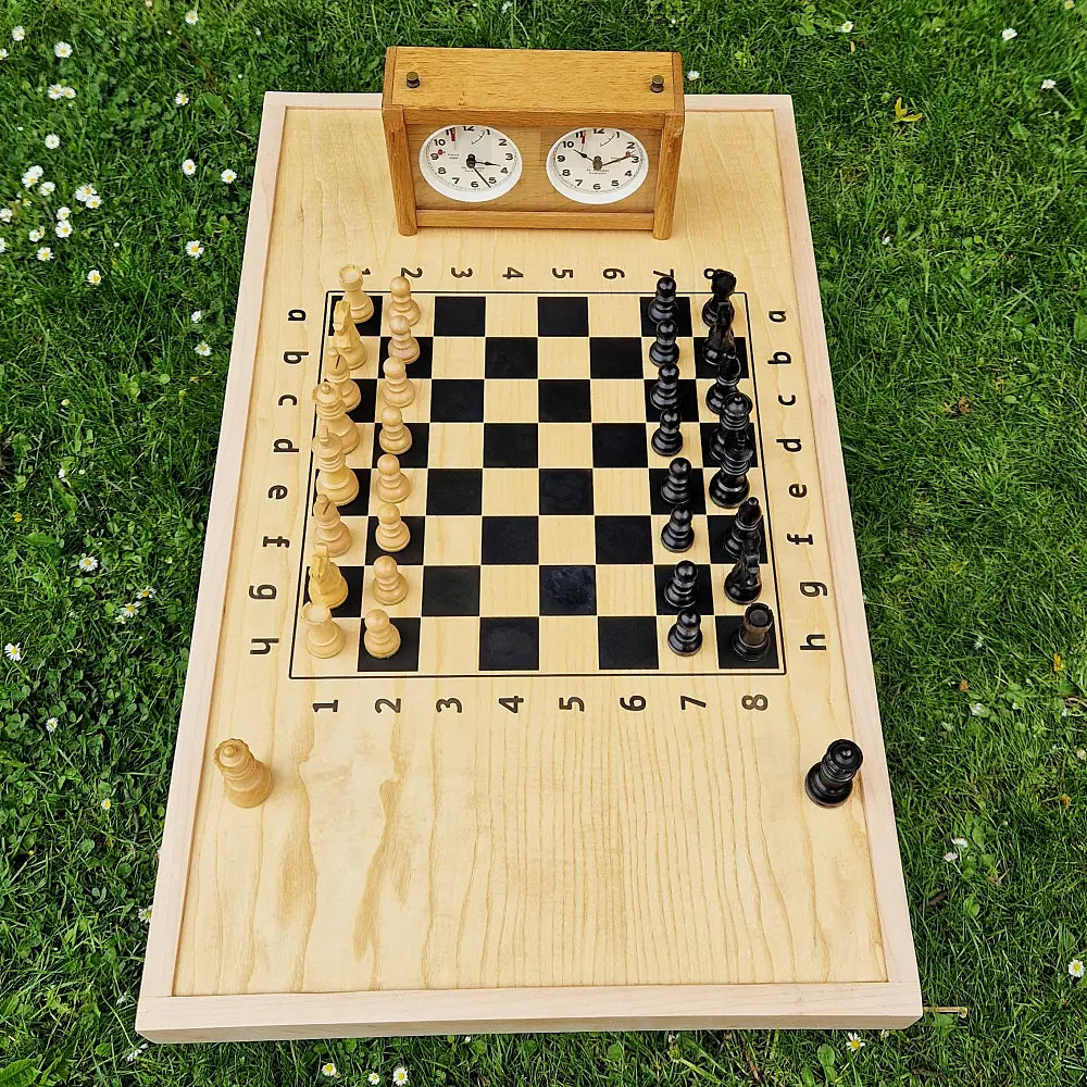 Chess Table with black epoxy