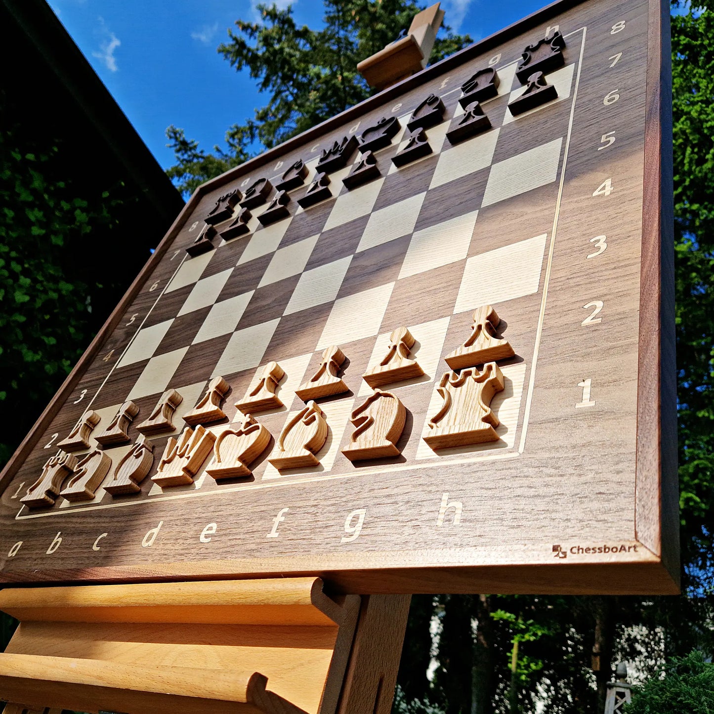 New ChessboArt800 vertical chess board and chess set for hanging