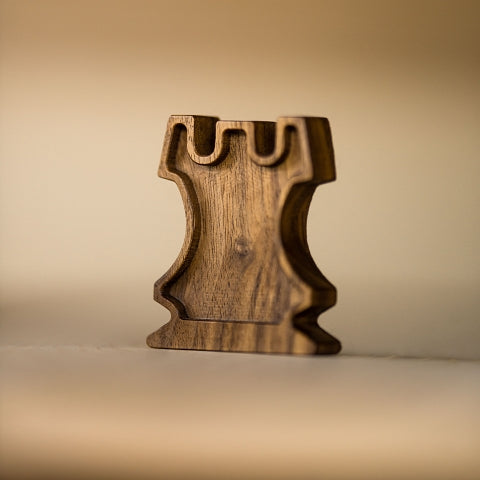 Dark Chess Rook with magnets for hanging