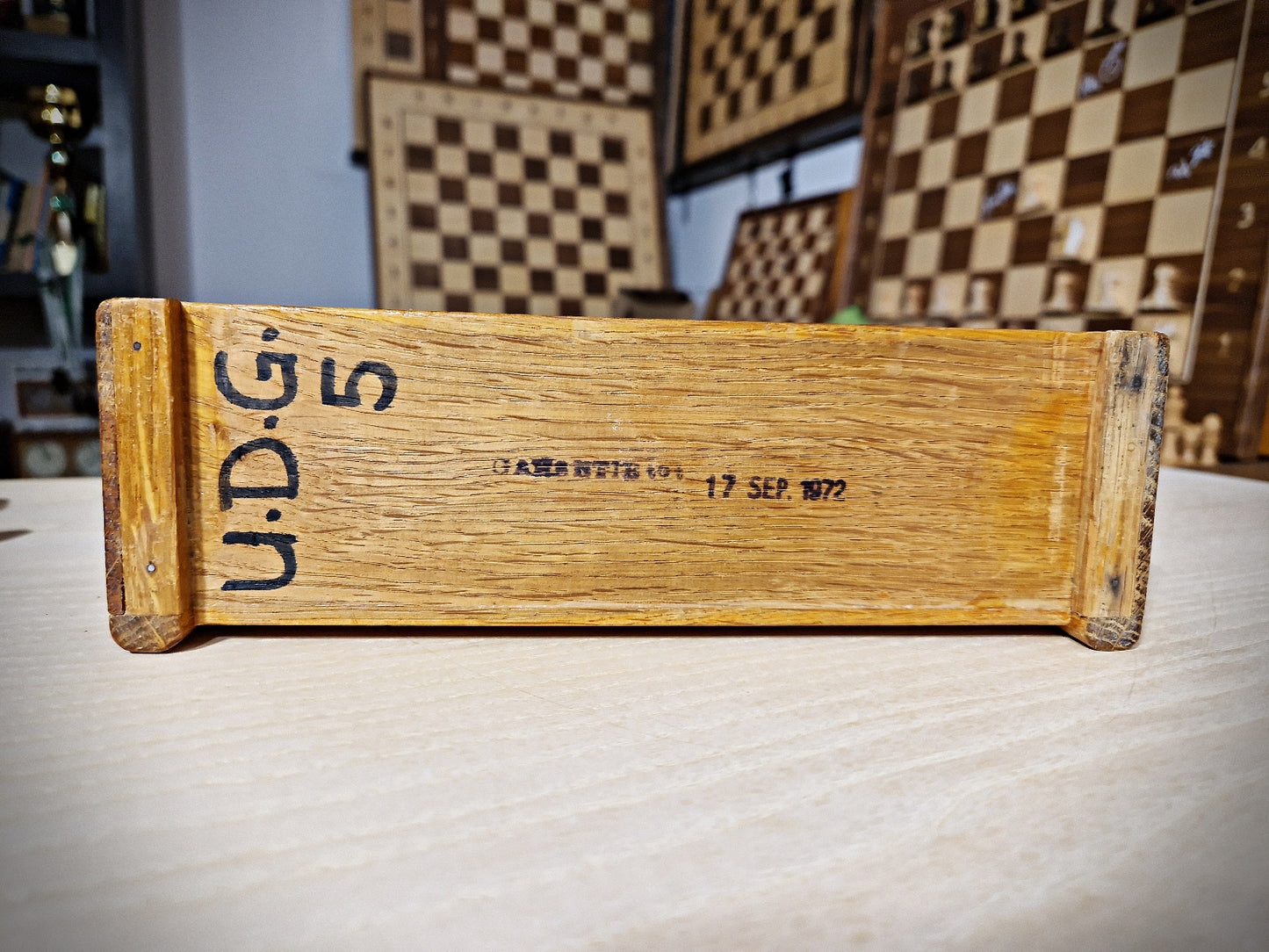 Koopman1972-bottom  chess clock mechanical and wood