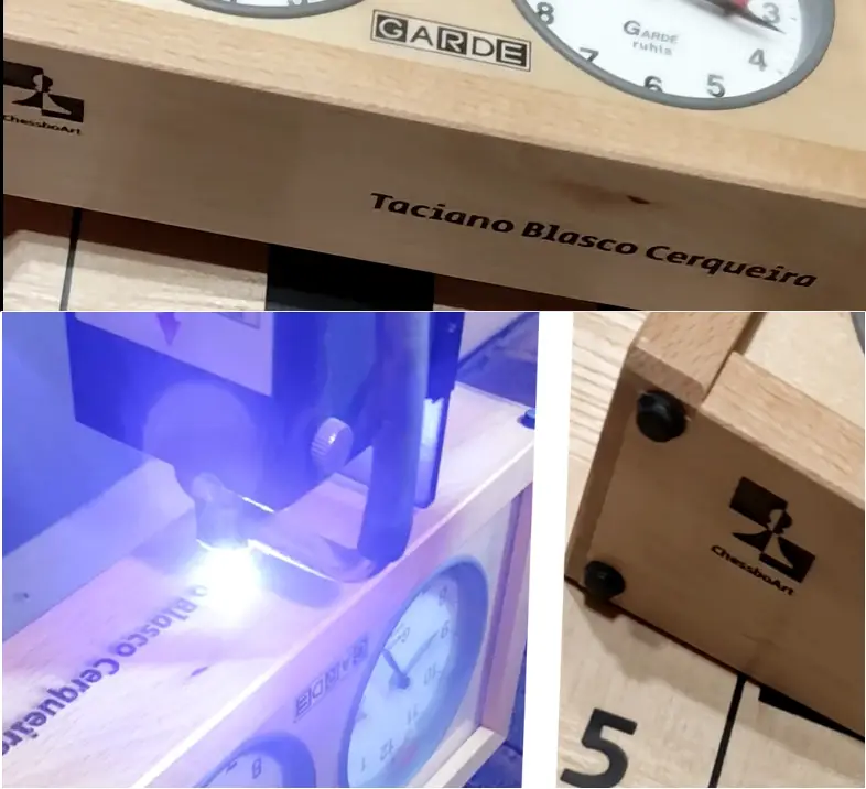 Pendule D’Échecs Mécanique Classique En Bois – Modèle Analogique – Grand Cadran – Design Intemporel Pour Tournois Et Entraînement