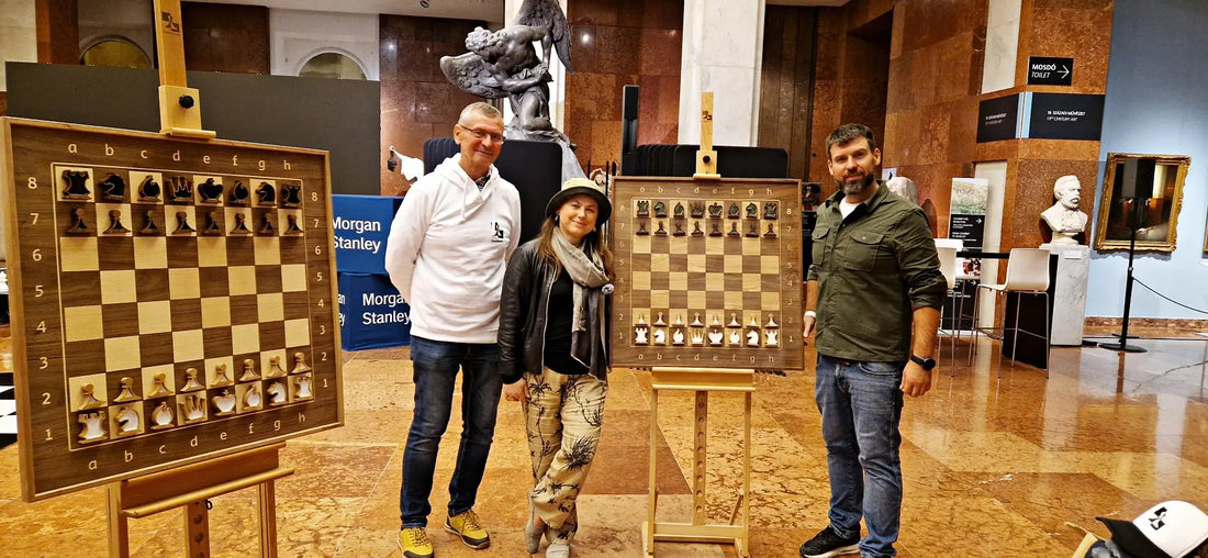 Judit Polgar and ChessboArt team at the National Gallery