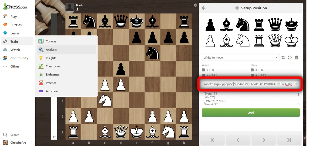 High-resolution chess puzzle diagram generated from FEN with the ChessboArt Diagram Generator