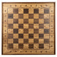 Professional packshot of a vertical magnetic chessboard by ChessboArt800, crafted in dark ash wood with a defined frame margin and non-reflective finish