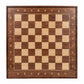 Luxury vertical magnetic chessboard by ChessboArt800 made from premium American wood, isolated on white with high-contrast detail highlighting the natural wood texture