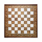 Modern ChessboArt800 vertical wall-mounted magnetic chessboard featuring a unique resin inlay and natural wood grain, perfect for contemporary functional wall art.