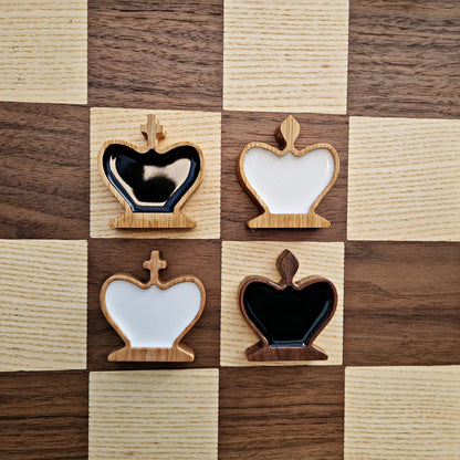 Art Chess Kings with magnets inside and epoxy fillings