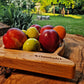 Chess Wooden Tray - Knight OAK with fruit