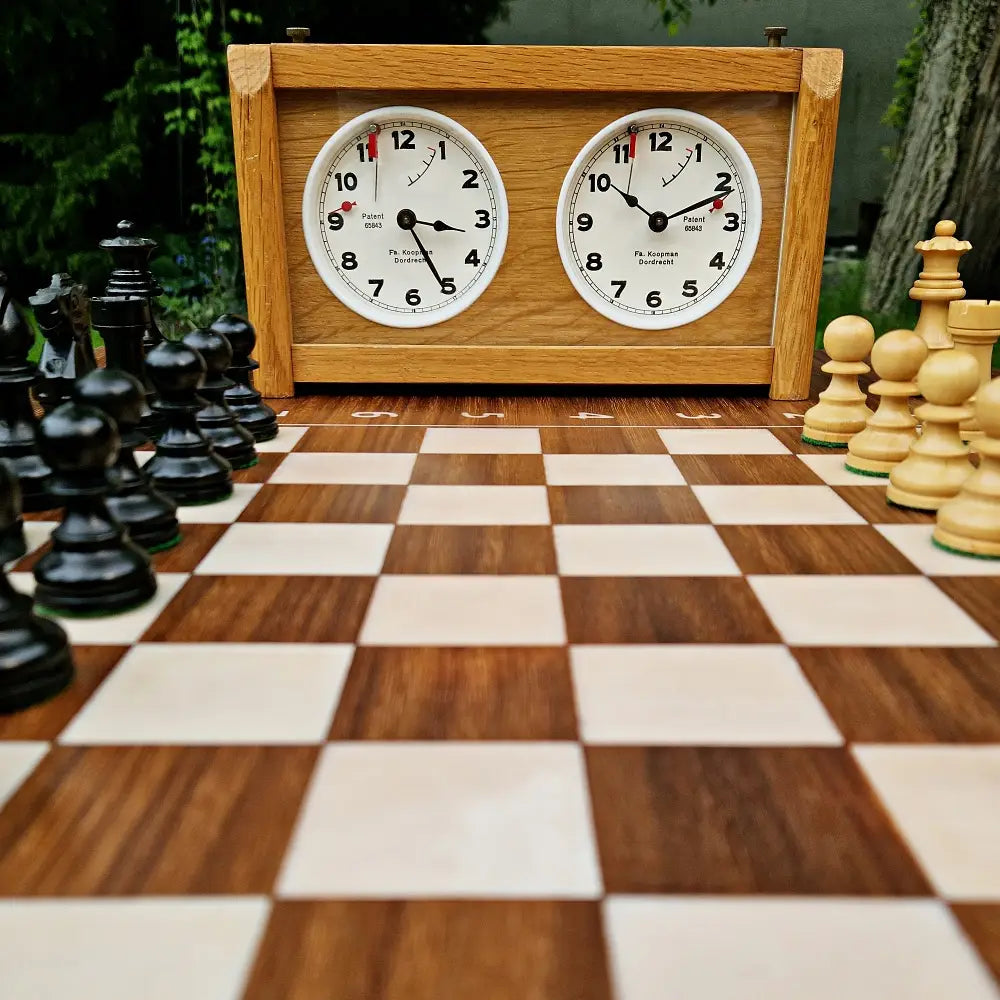 Chess table and chess clock