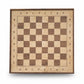 Front view of a light ash 800 mm wall chess board with a solid wood frame