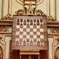 ChessboArt 800 - American Walnut - dark border. Luxury chess set for hanging on the wall.