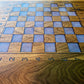 American Walnut Chessboard with blue resin square Handmade Art