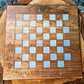 Chessboard with pearl green field Art and Handmade