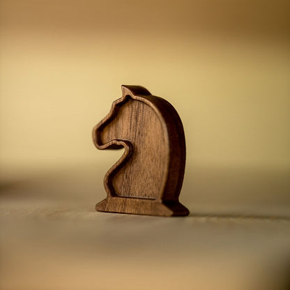 Dark Chess Knight with magnets for hanging