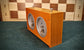 Side view of Garde Ruhla vintage chess clock – classic mechanical tournament timer