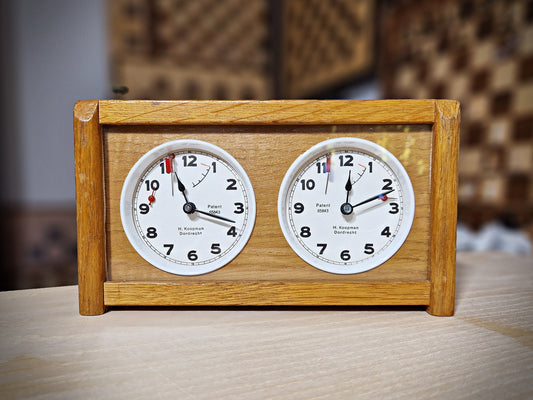 Koopman1972  chess clock mechanical and wood