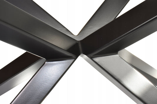 Matte black metal frame designed for custom resin chessboards – clean and balanced