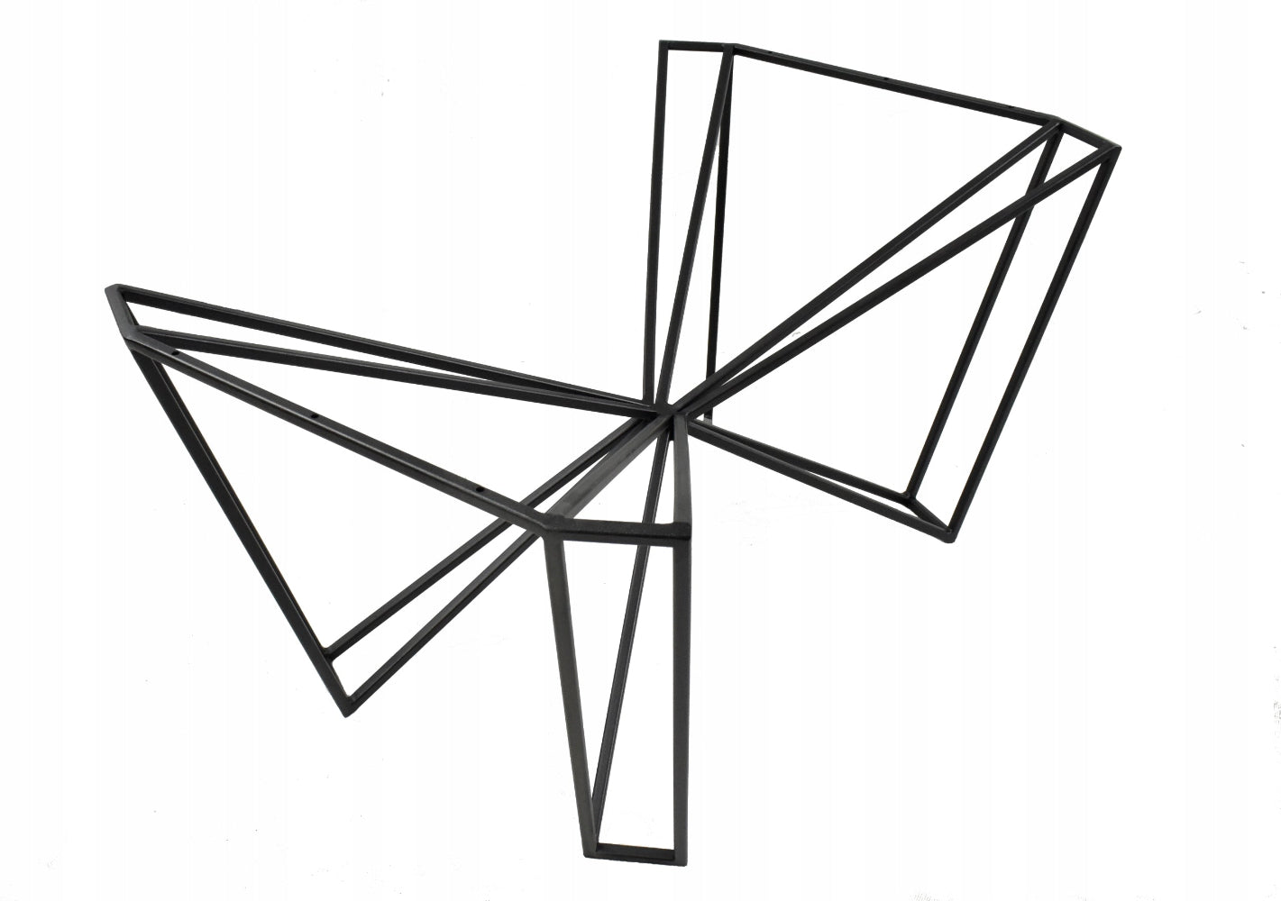 Durable black steel structure with pre-drilled holes – perfect for resin-inlay tabletops