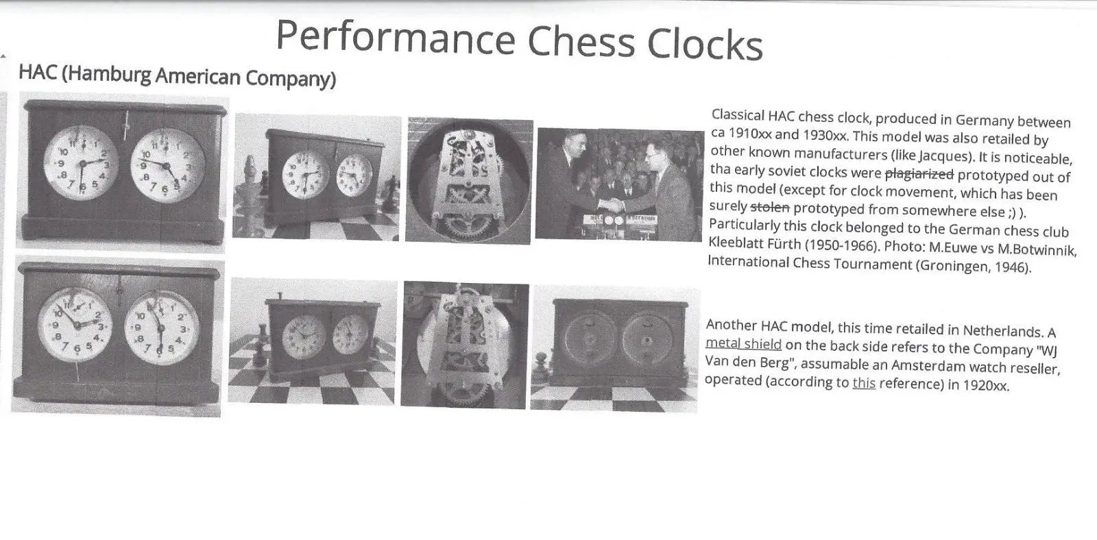 Historical reference of the HAU (Hamburg-Amerikanische Uhrenfabrik) crossed arrows logo found on antique chess clocks.