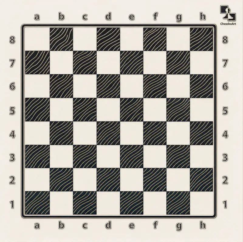 Empty Ivory Grain magnetic chessboard with a light wood-grain finish, ChessboPIN by ChessboArt