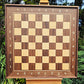 Wall chess board shown without the personalized frame attached, before installation