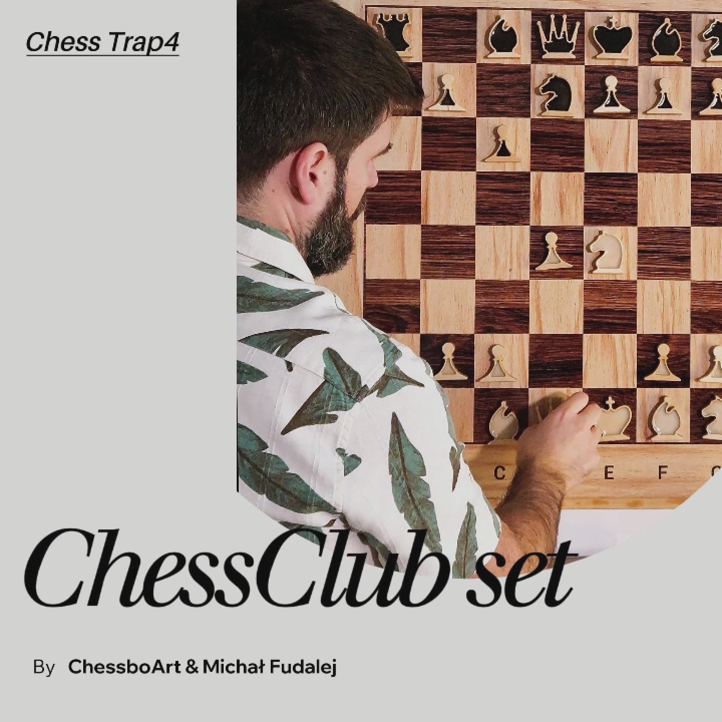 How does the professional wall-mounted chess set from the ChessClub series work?