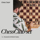 How does the professional wall-mounted chess set from the ChessClub series work?