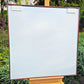 White whiteboard back of the ChessClub magnetic chess board with two hanging tabs
